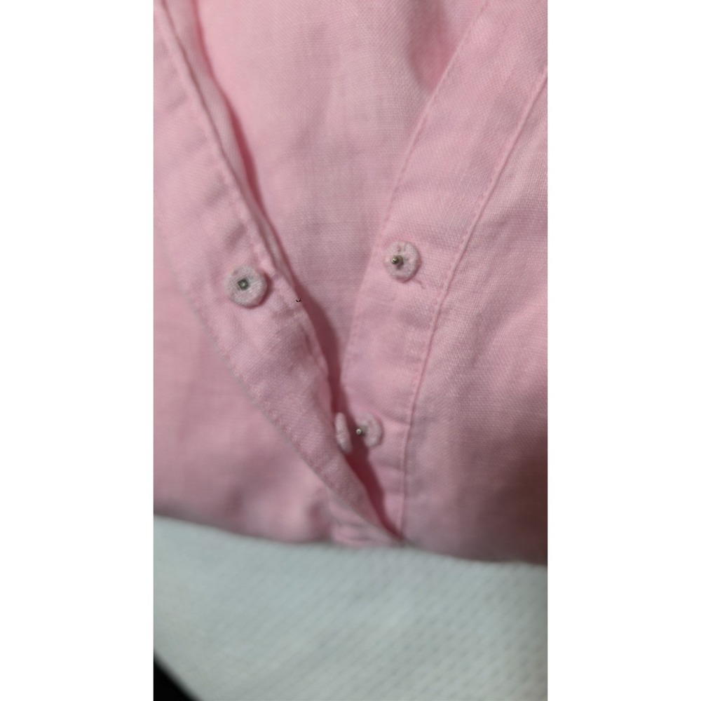 Lilly Pulitzer Bekah 100% Linen Pink Blouse Top Sz Small - Picture 11 of 12